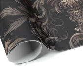 Papier cadeau noir et marron (Coin rond)