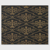 Papier cadeau noir et or (Plat)