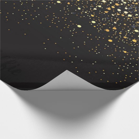Papier Cadeau Noir et or (Coin)