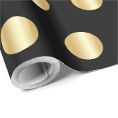 Papier Cadeau Noir Et Or Golden Élégant Modèle Moderne (Coin rond)