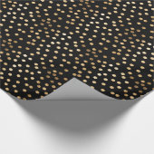 Papier Cadeau Noir et papier d'emballage de points de ville de (Coin)