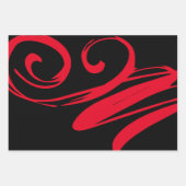 Papier cadeau noir et rouge cool (Devant 3)