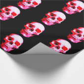 Papier Cadeau Noir et Rouge Noël (Coin)