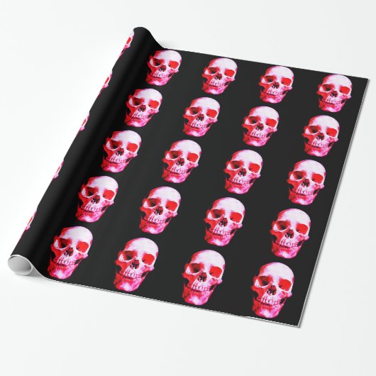 Papier Cadeau Noir et Rouge Noël (Déroulé)
