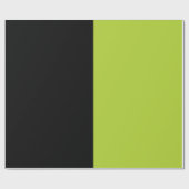 Papier Cadeau Noir et vert néon (Plat)