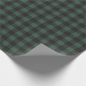 Papier Cadeau Noir et Vert Pays Lumberjack Plaid (Coin)