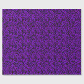 Papier Cadeau Noir et Violet (Plat)