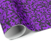 Papier Cadeau Noir et Violet (Coin rond)