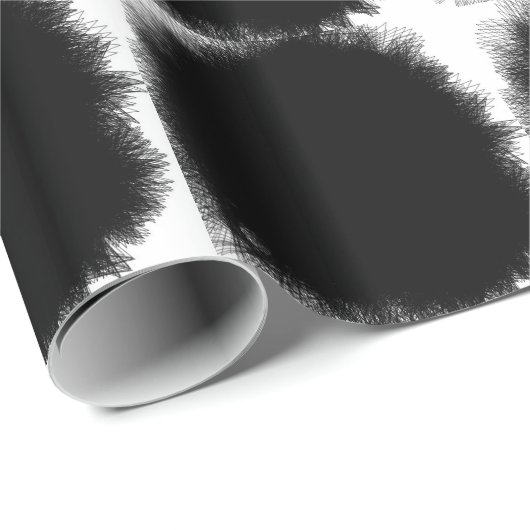 Papier Cadeau noir fumant (Coin rond)