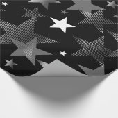 Papier Cadeau noir gris argenté (Coin)