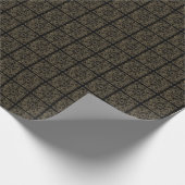Papier Cadeau Noir, gris et or (Coin)