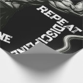 Papier cadeau noir Gym Warrior (Coin)