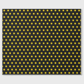 Papier Cadeau Noir Jaune Points Simples Minimal (Plat)