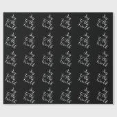 Papier cadeau noir Joy to the World (Plat)