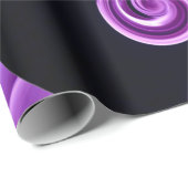 Papier Cadeau Noir lilas (Coin rond)