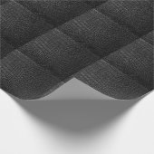 Papier Cadeau Noir lisse : Cuir Texture Élégance (Coin)