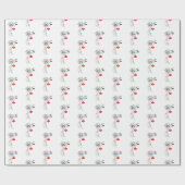 Papier Cadeau Noir Lotus (Plat)