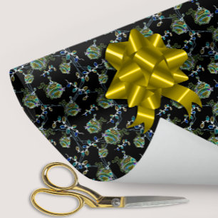 Papier Cadeau Noir Lumière Non Lumineuse Xmas Luminaires à corde