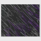 Papier Cadeau Noir marbré violet (Plat)