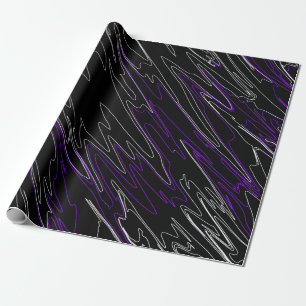 Papier Cadeau Noir marbré violet