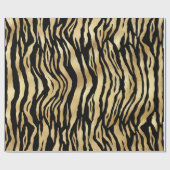 Papier Cadeau Noir moderne Shimmer Tiger Stripes Anniversaire (Plat)