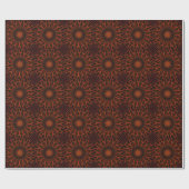 Papier Cadeau Noir Orange Rouge Kaleidoscopique (Plat)