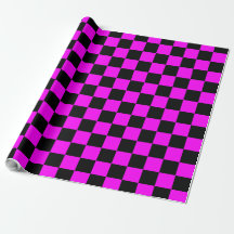 Noir + Pink Check À damiers Motif de tableau de bo