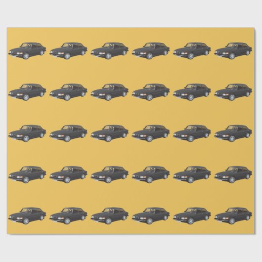 Papier Cadeau Noir Saab 99 (Plat)