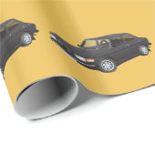 Papier Cadeau Noir Saab 99 (Coin rond)