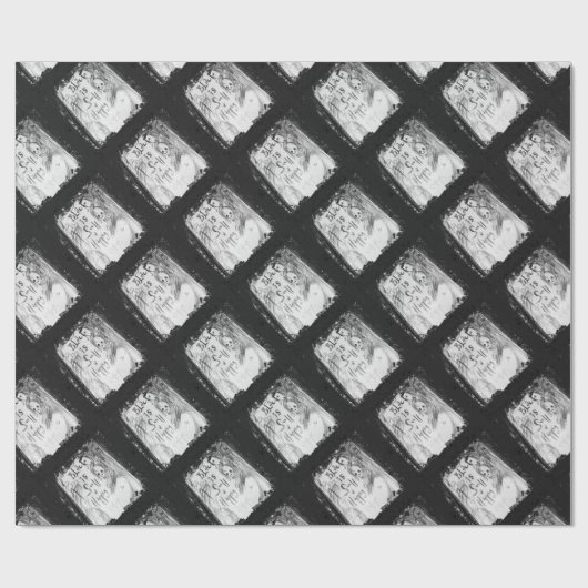 Papier Cadeau noir si joyeux (Plat)