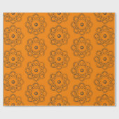 Papier Cadeau Noir sur les symboles de l'atmosphère ambrée (Plat)