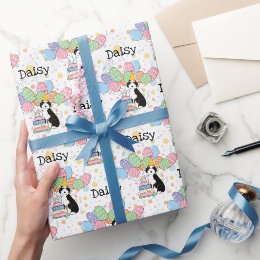 Papier Cadeau Noir Tri Couleur Aussiedoodé Chien Anniversaire (Cadeaux)