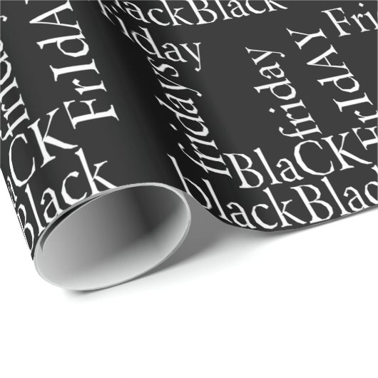 Papier Cadeau Noir Vendredi (Coin rond)