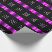 Papier cadeau noir violet noir (Coin)