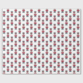 Papier Cadeau Noisette de Noël moderne rouge (Plat)