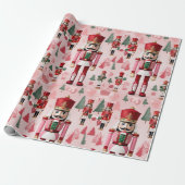 Papier Cadeau Noisette mignonne rose vert rouge Noël (Déroulé)