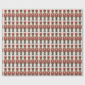 Papier Cadeau Noisette Soldats Noël (Plat)