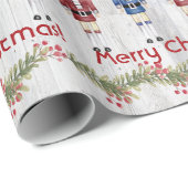 Papier Cadeau Noisettes blanches et bleues (Coin rond)