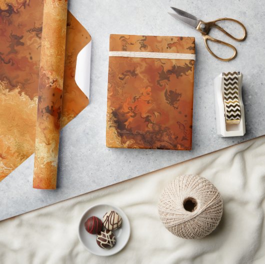 Papier Cadeau Noix Brune Façon Burlée Élégante (Artisanat)