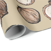 Papier Cadeau Noix de coco Motif (Coin rond)