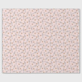 Papier Cadeau Noix et noix - Papier à enveloppement rose (Plat)