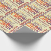 Papier Cadeau Nom Âge Sentiment Chorale Thème Anniversaire (Coin)