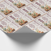 Papier Cadeau Nom Age Texte Lover Aquarelle Style Lecture (Coin)