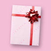 Papier Cadeau Nom classique (ou mot) rose