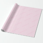 Papier Cadeau Nom classique (ou mot) rose (Déroulé)