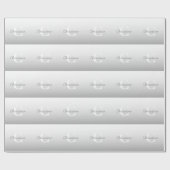 Papier Cadeau Nom cursif ou autre texte avec monogramme | Dégrad (Plat)