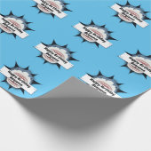 Papier Cadeau Nom d'anniversaire du requin cool (Coin)