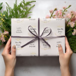 Papier Cadeau Nom/date de Fête des mariées simple<br><div class="desc">Emballage simple nom de douche nuptiale/date cadeau. Couvrez votre cadeau avec ce papier d'emballage mignon et faites-lui savoir combien elle est spéciale aujourd'hui. Vous pouvez facilement personnaliser cet emballage cadeau en changeant le nom et le texte comme vous le souhaitez. Ce papier d'emballage est également adapté à d'autres cadeaux d'événements....</div>