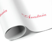 Papier Cadeau Nom de calligraphie classique professionnel person (Coin rond)