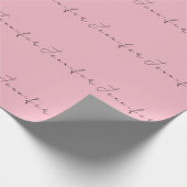 Papier Cadeau Nom de calligraphie professionnel rose clair fémin (Coin)